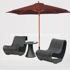 China Foshan factory direct Rattan wicker sun bed pool aluminium outdoor lounge set pool furniture sunlounger---6138 supplier