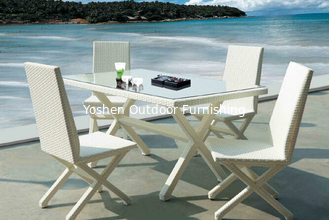 Muebles para exteriores de mimbre mesa de comedor -9113