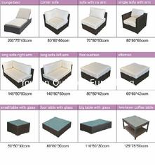 Sofá modular de rotán para exteriores serie 15