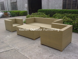 Muebles de jardín de mimbre sofá modular-1018