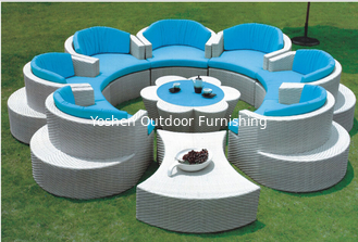 Muebles de jardín para exteriores de 9 piezas de sillas redondas de rattan --9210