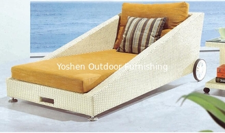 Sillón de sol de tela impermeable de ratán de 2 ruedas / cama de sol / cama de sol ---YS6000
