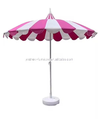 8.5 pie de acero inoxidable duradero poste sombrilla blanca pagoda peso ligero pagoda sombrillas al aire libre sombrilla-3099