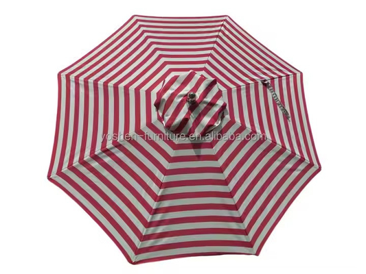 8 ft pink White Strip Patio Umbrella Canopy Octagon Canvas for Beach Umbrellas Parasol Replacement Outdoor Umbrella Canopy