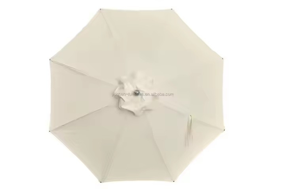 10ft Replacement Beige Parasol Covers 8 Ribs Market Patio Umbrella Canopy Cover Canvas for Outdoor Umbrellas