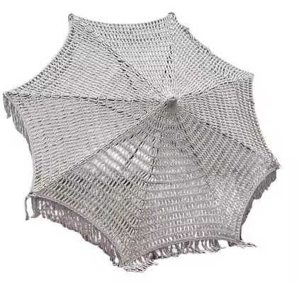 9 pies del mercado comercial Sombrero cuerda Tassel Macrame Parasol Popular Sombrero tejido de gancho
