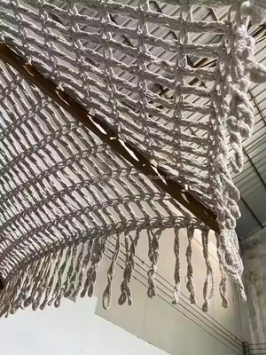 9 pies LA CONCHA Paraguas Macrame Parasol cuerda Crochet Tejido Patio Paraguas Paraguas Con Tassels Tassels Tejido Canopy Paraguas