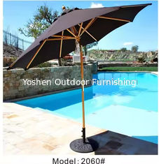 Sombrilla de playa para piscina al aire libre con mástil de aluminio, parasol y sombra