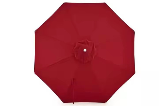 Funda para sombrilla de patio impermeable de poliéster de 8 pies, roja, con mástil central de aluminio, para exteriores, para picnic