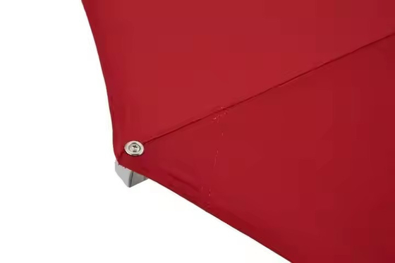 Funda para sombrilla de patio impermeable de poliéster de 8 pies, roja, con mástil central de aluminio, para exteriores, para picnic