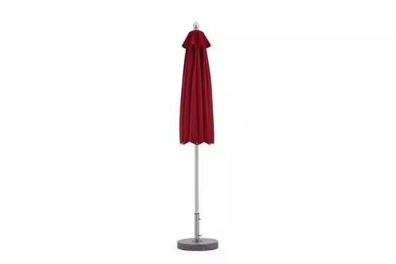 Funda para sombrilla de patio impermeable de poliéster de 8 pies, roja, con mástil central de aluminio, para exteriores, para picnic