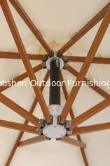 Sombrilla de playa con poste de aluminio con aspecto de madera, sombrilla de jardín, parasol, sombrilla de patio