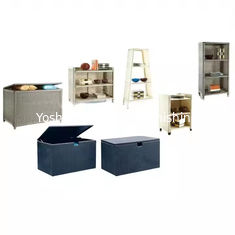 Decoración de piscina al aire libre, elegante mimbre, resina, caja de almacenamiento para patio trasero, cajas de cubierta de ratán y almacenamiento para patio