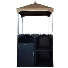 Muebles promocionales de la piscina Rattan Wicker Toallas al aire libre Cabana Resort Hotel Aluminio Armario de toallas junto a la piscina