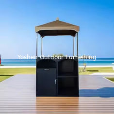 Muebles promocionales de la piscina Rattan Wicker Toallas al aire libre Cabana Resort Hotel Aluminio Armario de toallas junto a la piscina