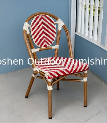 Silla de exterior rosa elegante resistente al desvanecimiento y resistente a la intemperie con un marco de aluminio resistente para su patio