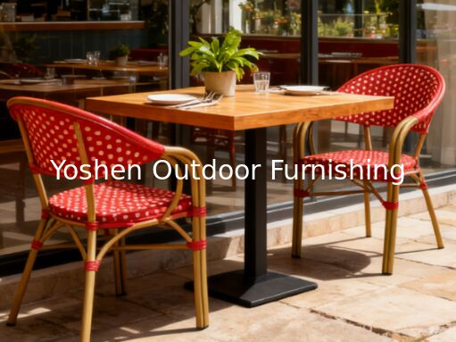 Estancia de borgoña rojo francés Bistro sillas de puerta al aire libre sillas de brazo de patio francés parisino para restaurante