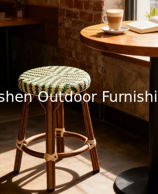 Taburetes de bar rústicos franceses vintage al por mayor, de ratán y mimbre, para mostrador, sillas de bistró