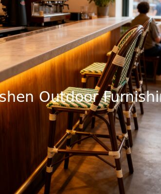 Juego de taburetes de bar estilo bistró francés, taburetes de altura de mostrador vintage con respaldo de mimbre