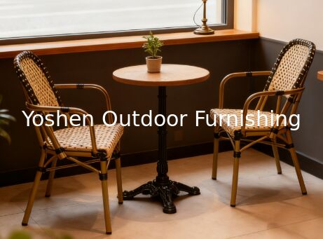 Sillas apilables de ratán estilo bistró francés, beige sobre negro, para tu jardín, patio, porche o terraza