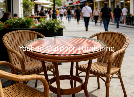 Todo el tiempo Portable Mesa de café al aire libre Compacto diseño plegable para hotel Balcón Bistro