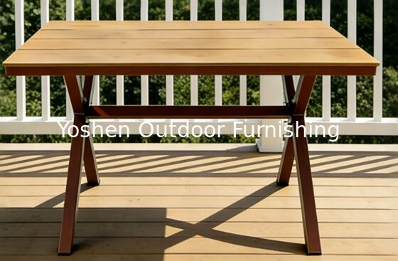 Mesa de comedor de ratán oval de aluminio de 6 asientos para el patio del hotel Resort