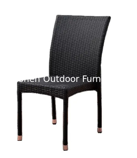 Sillones de jardín de vidrio de ratán Sillones de jardín de plástico de aluminio para exteriores Sillón de césped apilable---YS5616