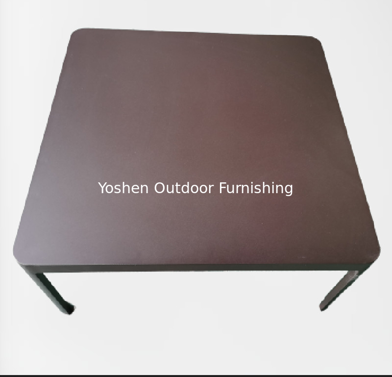 Mesa de comedor de lujo de alta calidad resistente a la intemperie mesa de comedor de aluminio exterior mesa rectangular---6232