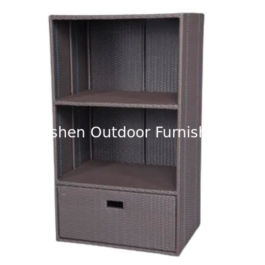 Muebles de playa plástico de mimbre de ratan impermeable hotel piscina ducha baño toallas armarios de almacenamiento carritos---8253