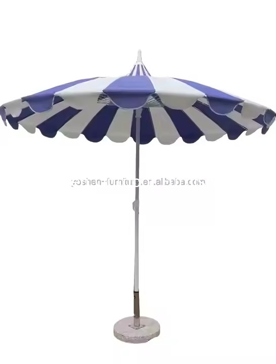 8.5 pie de acero inoxidable duradero poste sombrilla blanca pagoda peso ligero pagoda sombrillas al aire libre sombrilla-3099