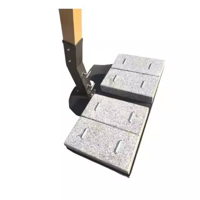 Base de sombrilla de granito para exteriores de alta resistencia para playa, jardín y patio, 152 kg, 4 piezas