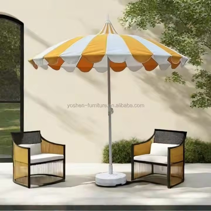 Sombrilla Pagoda Duradera de 8.5 pies, Sombrilla de Patio Estilo Pagoda, Sombrilla de Mercado Pagoda Ligera