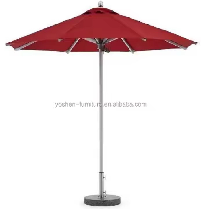 Fringe al aire libre Canvas de sol Parasol Cuadrado grande de aluminio Piscina Paraguas Café Jardín de playa Paraguas