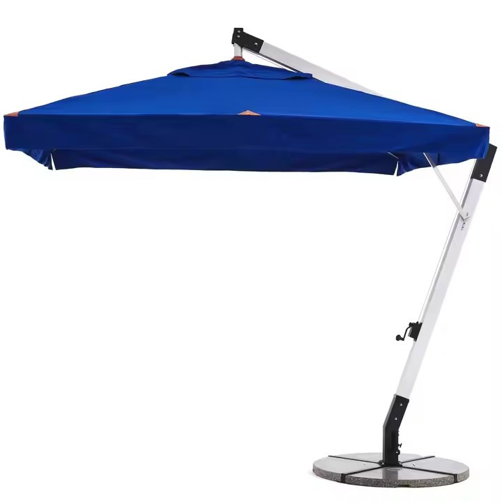 Sombrilla de playa a prueba de viento resistente de 13 pies para exteriores, grande, cuadrada, con volantes