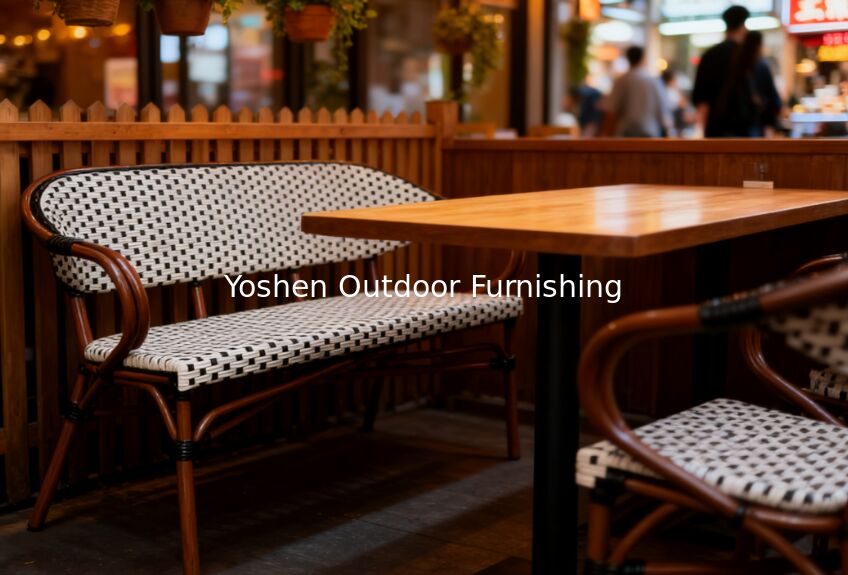 Sofá de exterior para dos personas, de grado comercial