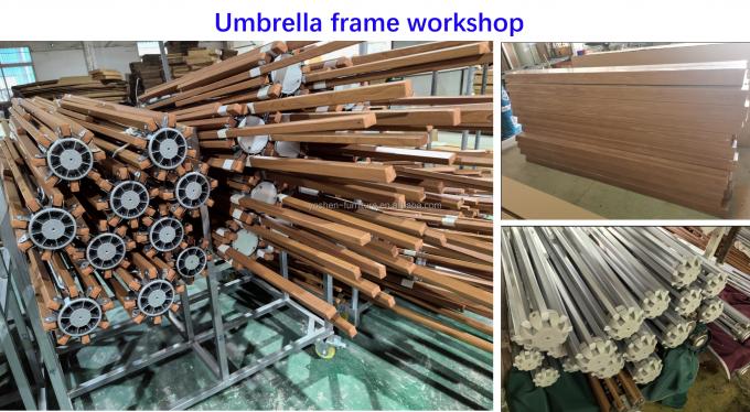 9 pies Resort Beach Macrame paraguas de gancho Parasol Tassels Paraguas de dosel tejido Paraguas de franjas de macrame 13