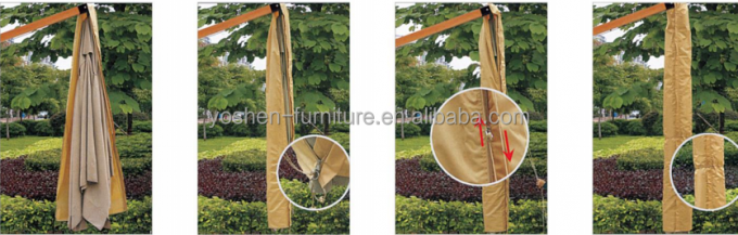 Un Smart Umbrella Protective Cover 9ft Protective Patio Umbrella Cover Reemplazo de la cubierta del paraguas a prueba de agua 1