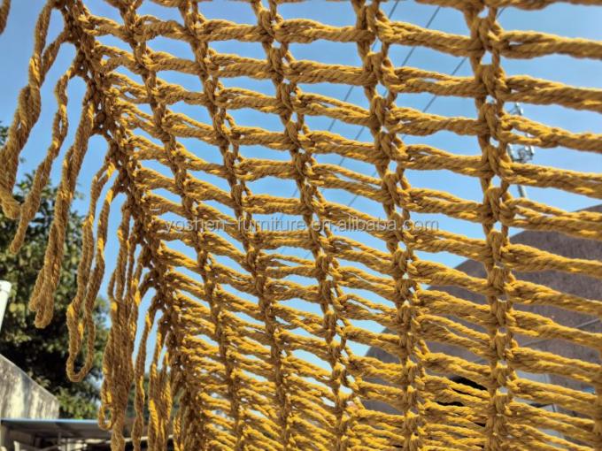 9 pies Amarillo INS Trend Resort Paraguas Paraguas Tejido de Crochet Paraguas Tassel Macrame Paraguas 5