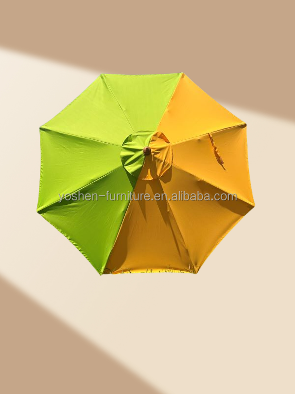 8 pies de color rosa de banda blanca Patio Paraguas Canopy Octagón lienzo para la playa Paraguas Reposición de paraguas Canopy para el exterior 0