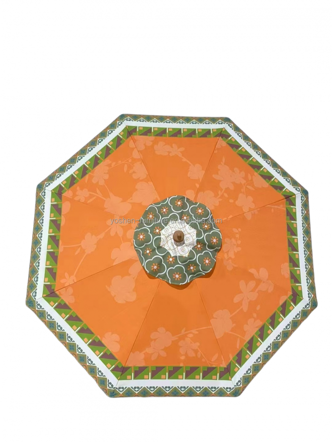 Reemplazo de la cubierta de la sombrilla de jardín de 9 pies, rayas blancas y negras, redonda, octogonal, para patio 2