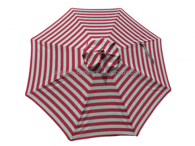 Reemplazo de la cubierta de la sombrilla de jardín de 9 pies, rayas blancas y negras, redonda, octogonal, para patio 3