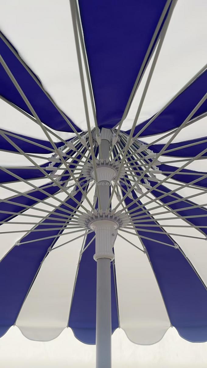 8.5 pie de acero inoxidable durable Pollo White Paraguas Pagoda Pagoda de peso ligero Paraguas al aire libre Parasol 4