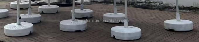 8.5 pie de acero inoxidable durable Pollo White Paraguas Pagoda Pagoda de peso ligero Paraguas al aire libre Parasol 6