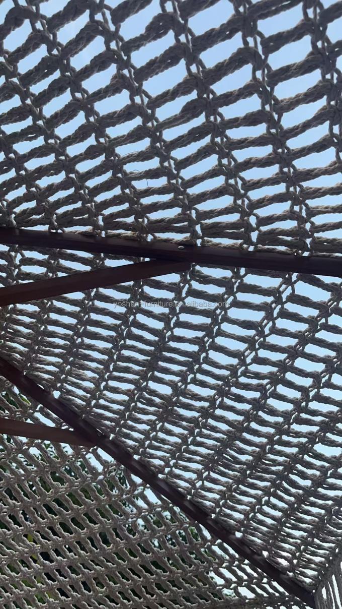 9 pies LA CONCHA Paraguas Macrame Parasol cuerda Crochet Tejido Patio Paraguas Paraguas Con Tassels Tassels Tejido Canopy Paraguas 5