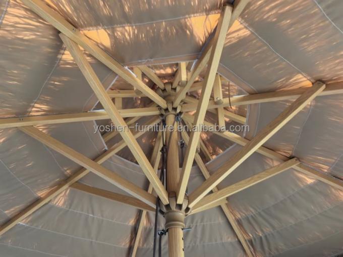 9 pies sintético sombrilla de la playa de paja 8 costillas plástico sombrilla de paja Tiki de arena de la playa de paja sombrilla con franjas 4