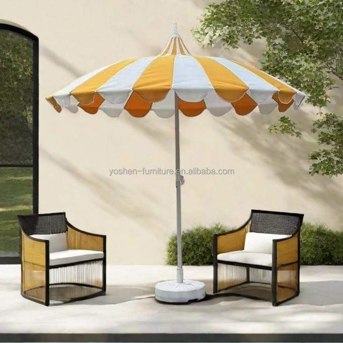 Sombrilla Pagoda Duradera de 8.5 pies, Sombrilla de Patio Estilo Pagoda, Sombrilla de Mercado Pagoda Ligera 0