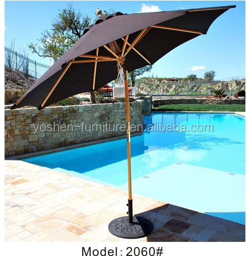 Sombrilla de playa para piscina al aire libre con mástil de aluminio, parasol y sombra 0