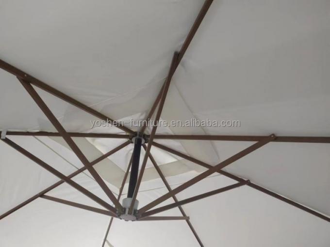 13 pies Gran Paraguas de Jardín Paraguas de Patio Negro Paraguas de Patio 4m Gigante Paraguas de Patio de Cantilever Negro Con Base 7