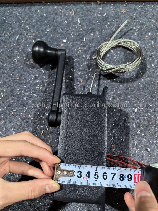 Paraguas de patio de reemplazo manija de manivela gancho tapa freno de resorte tornillos de fijación de manija Grub tornillo 1