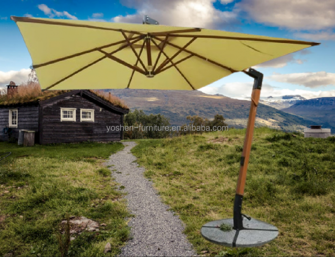 Sombrillas de mercado grandes y resistentes de 11 pies, sombrillas para exteriores, jardín, voladizo, sombrilla de patio 3